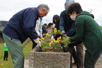 植栽会当日の様子