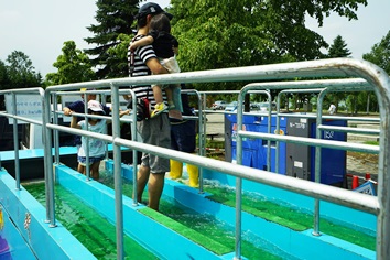 流水発生装置体験