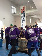 安全祈願祭街頭餅つき