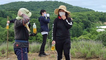 長崎から転勤で砂川に来られた方（写真中央）も参加いただきました