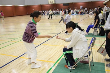 じゃんけんリレー　看護学生も参加